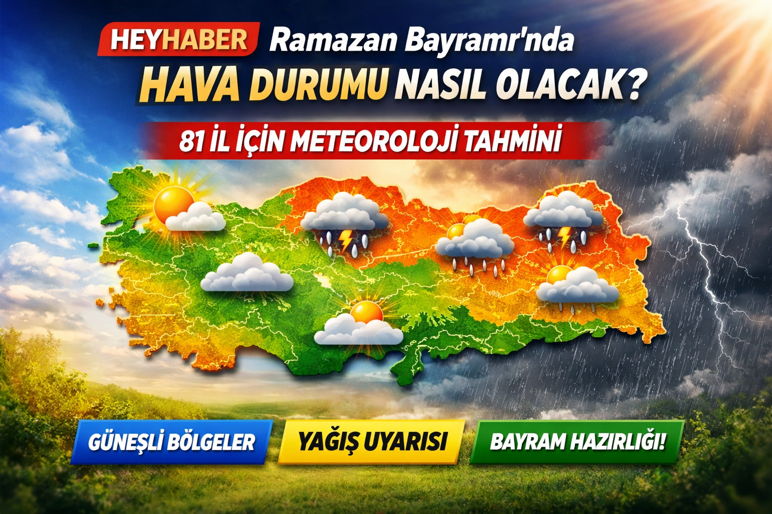 Ramazan Bayramı’nda Türkiye’de Hava Nasıl Olacak? 81 İl İçin Meteoroloji Tahmini