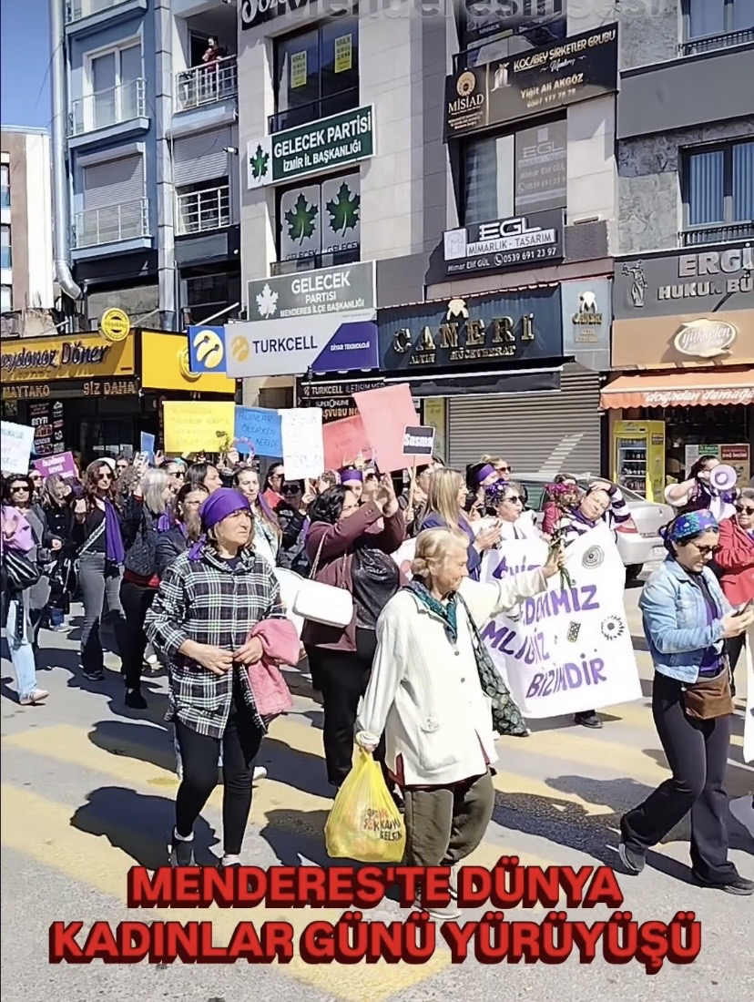 Kadın Dernekleri Menderes’te Yürüdü: “Kadınlar Birlikte Güçlü”
