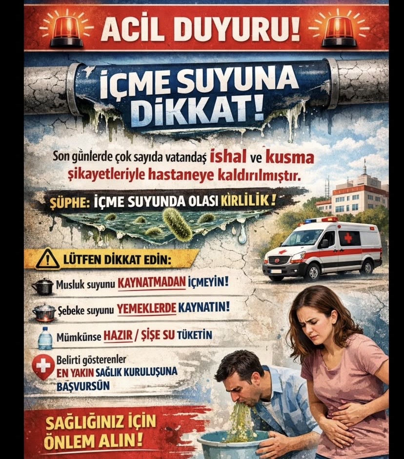 İskenderun’da İçme Suyu Kesintisi ve Boru Arızası — Zehirlenme İddiaları İnceleniyor