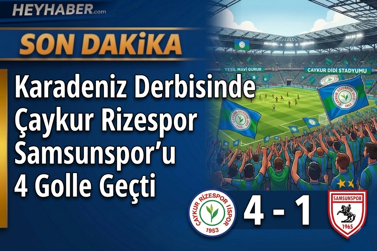 Karadeniz Derbisinde Çaykur Rizespor Samsunspor’u 4 Golle Geçti