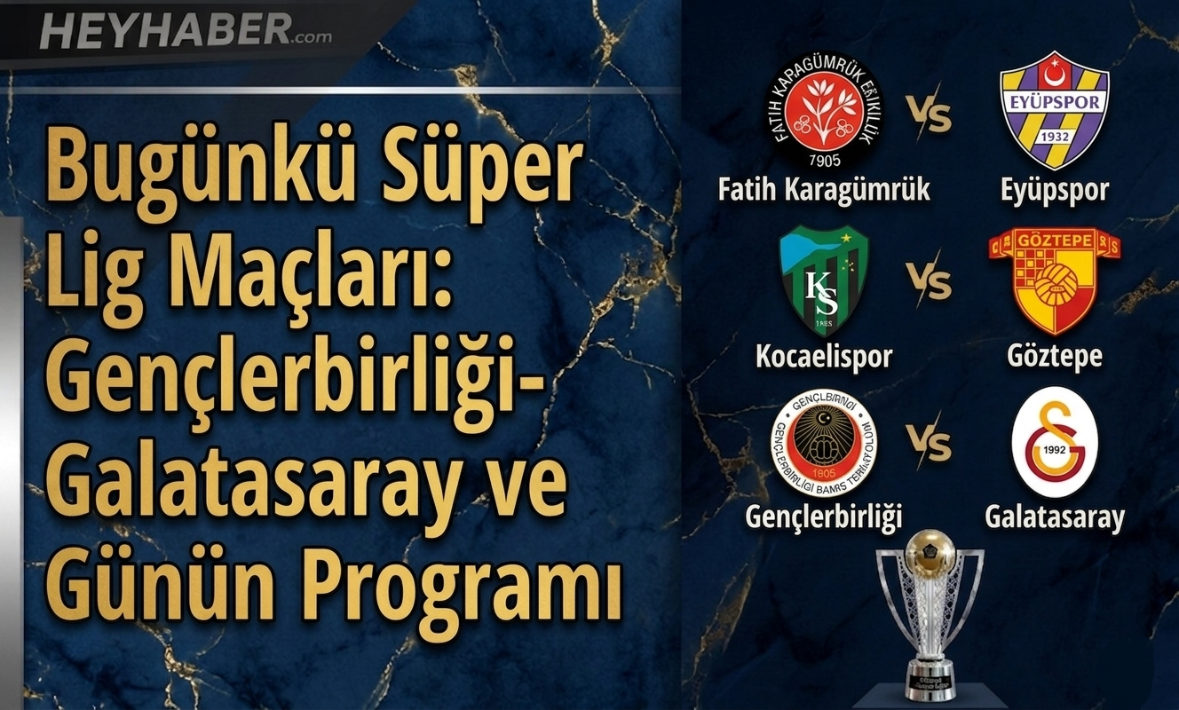 Bugünkü Süper Lig Maçları: Gençlerbirliği – Galatasaray ve Günün Programı