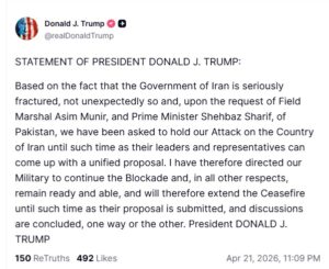 Trump İran ateşkes