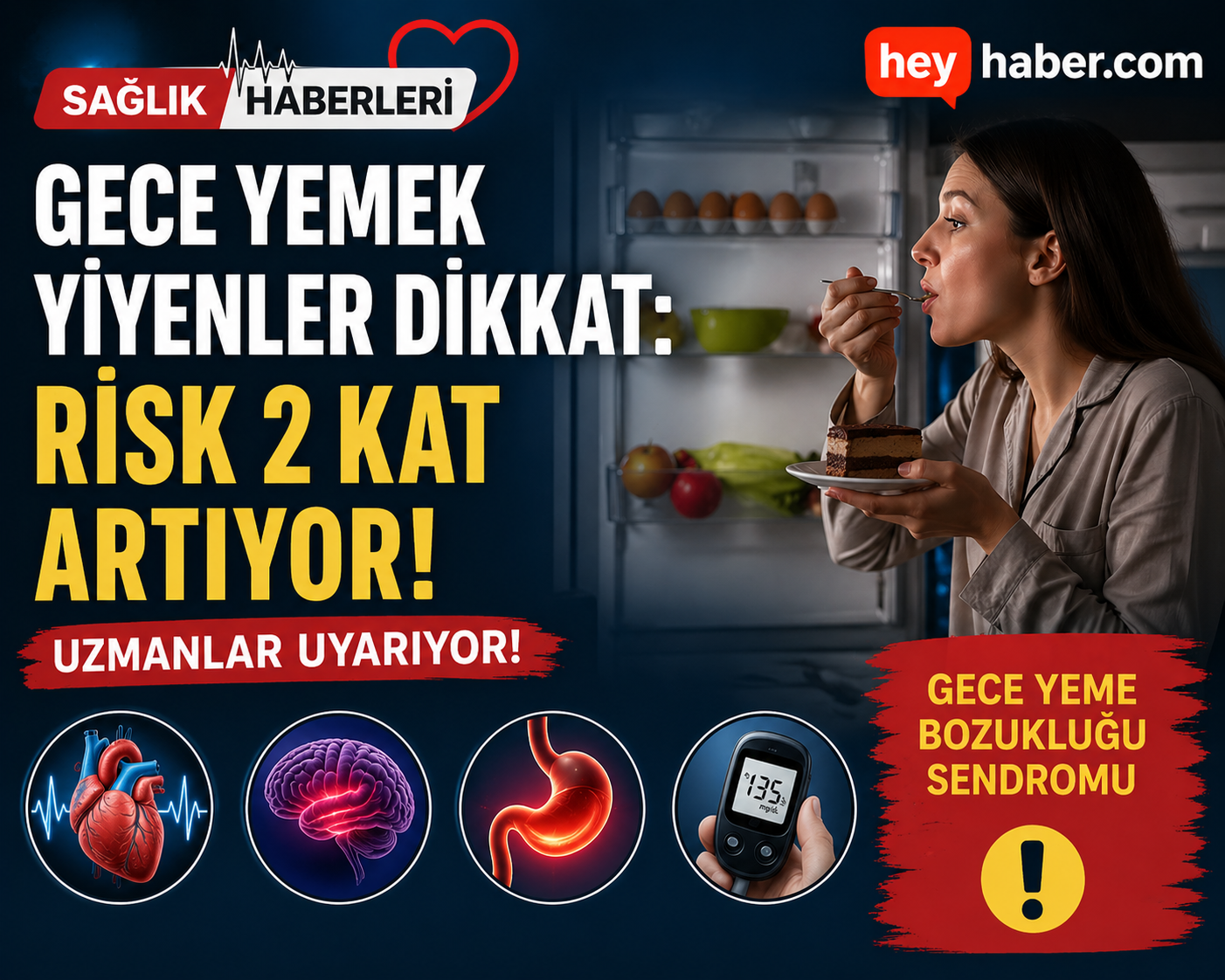 Gece Yemek Yiyenler Dikkat: Risk 2 Kat Artıyor