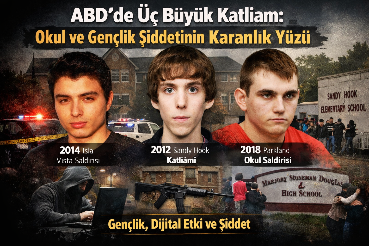 ABD’de Okul Katliamları: Sandy Hook, Isla Vista ve Parkland Analizi