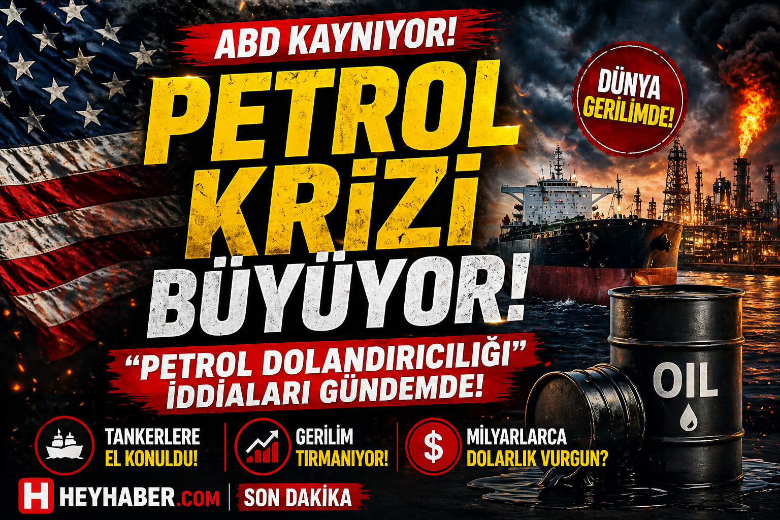 ABD kaynıyor! Petrol dolandırıcılığı!
