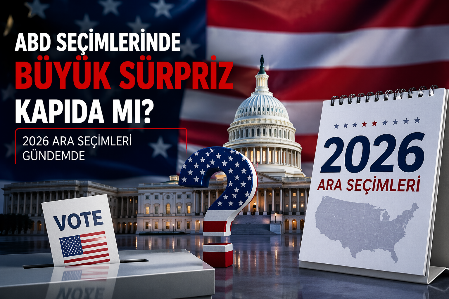 ABD Ara Seçimlerinde Büyük Sürpriz Kapıda mı? 2026 Ara Seçimleri Öncesi Gözler Siyasi Dengelerde…