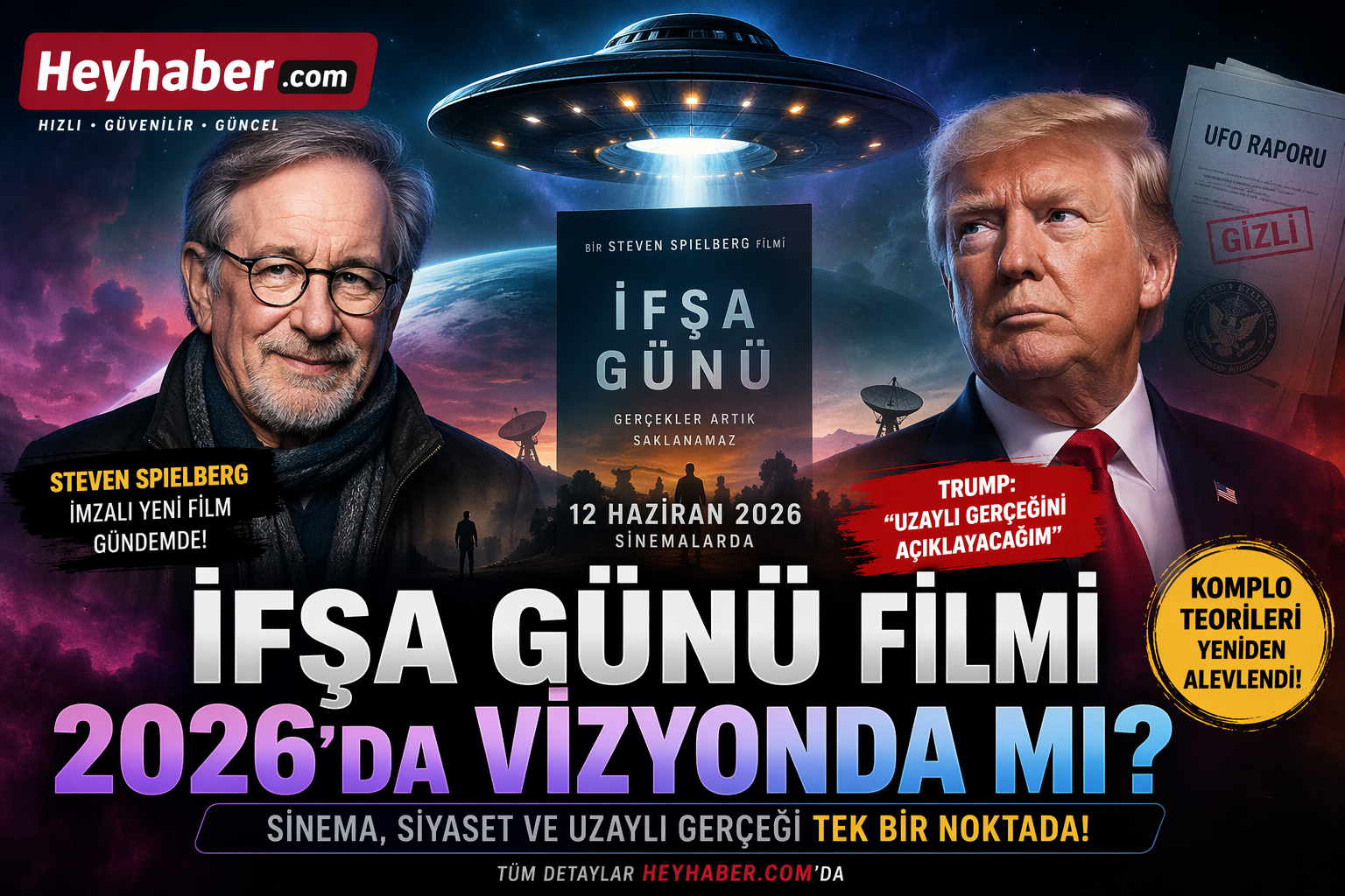 İfşa Günü Filmi 2026’da mı Geliyor? Steven Spielberg İmzası ve Uzaylı Gerçeği İddiaları Gündemde