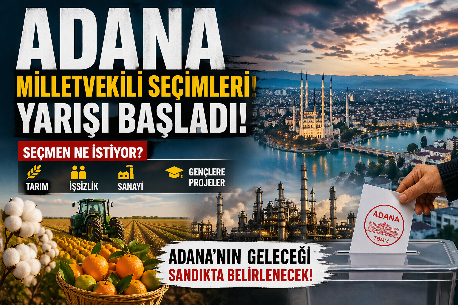 Adana milletvekili seçimleri 2026: Seçmen ne istiyor, hangi konular öne çıkıyor?