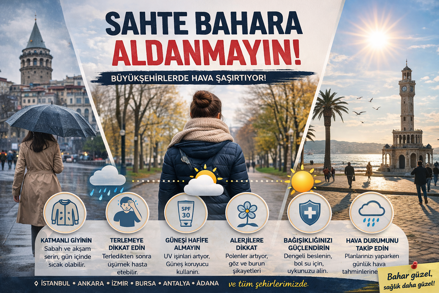 “Sahte Bahara Aldanmayın: Büyükşehirlerde Hava Şaşırtıyor”