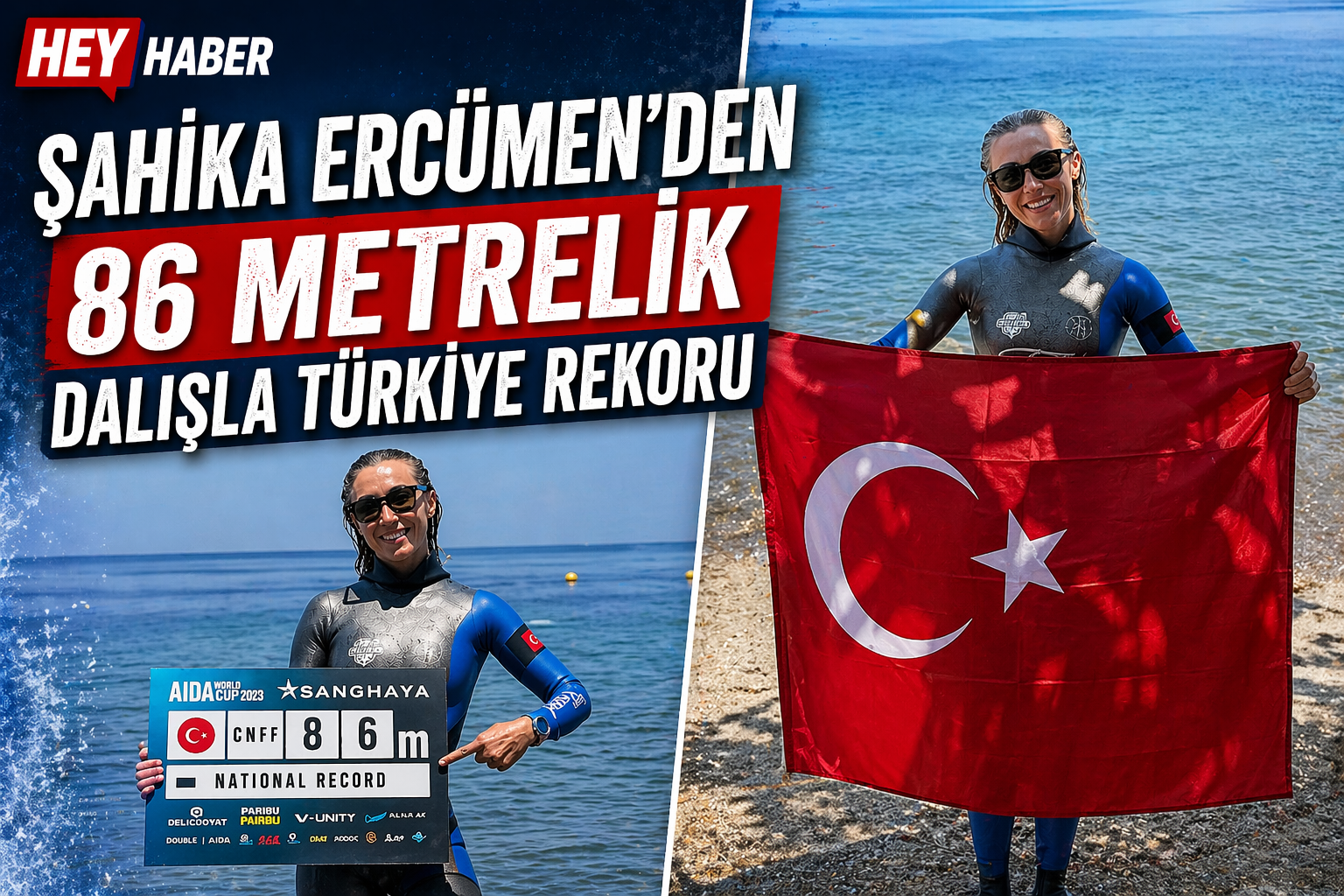 Şahika Ercümen’den 86 Metrelik Dalışla Türkiye Rekoru