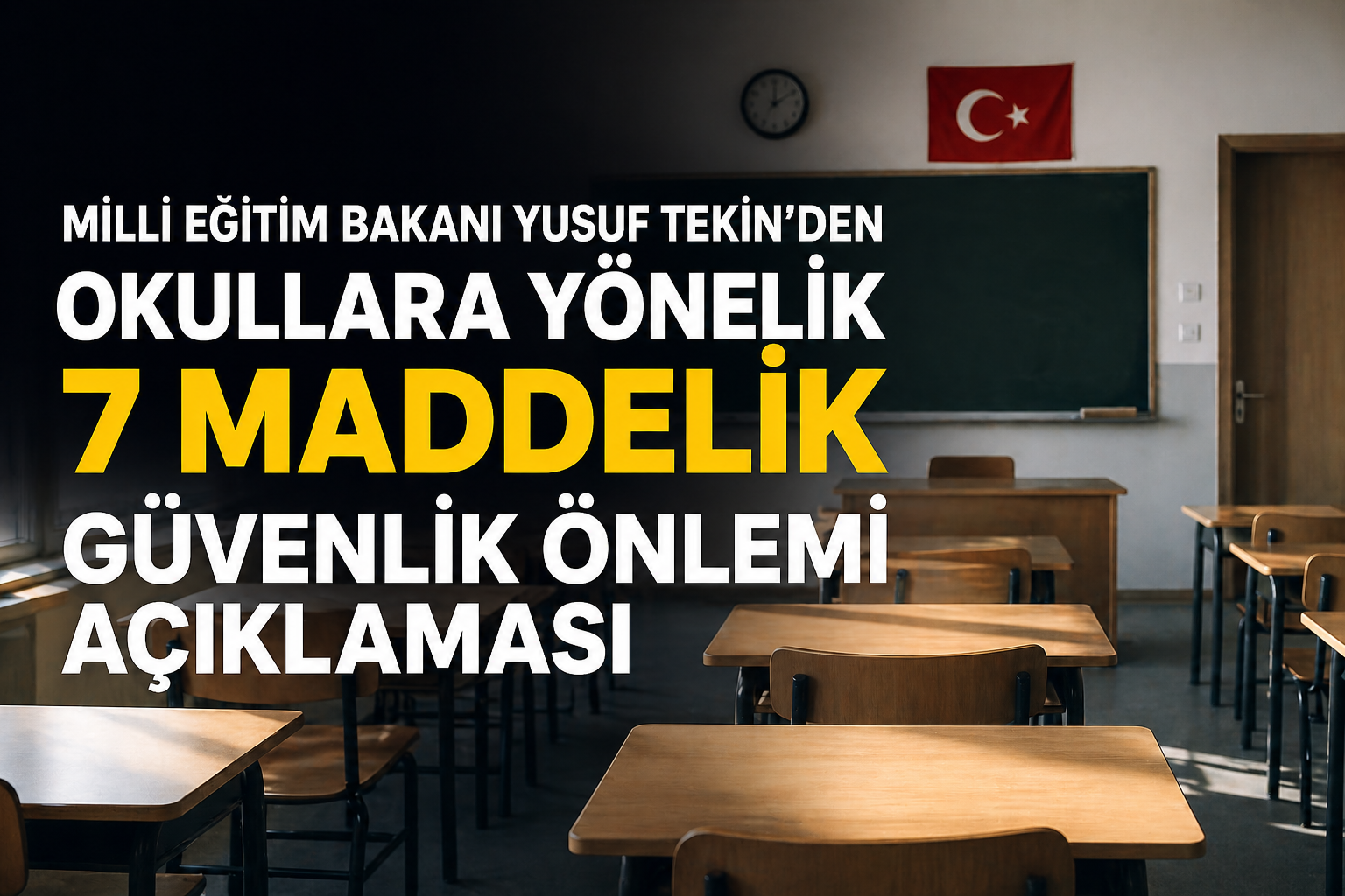 Milli Eğitim Bakanı Yusuf Tekin’den Okullara Yönelik 7 Maddelik Güvenlik Önlemi Açıklaması