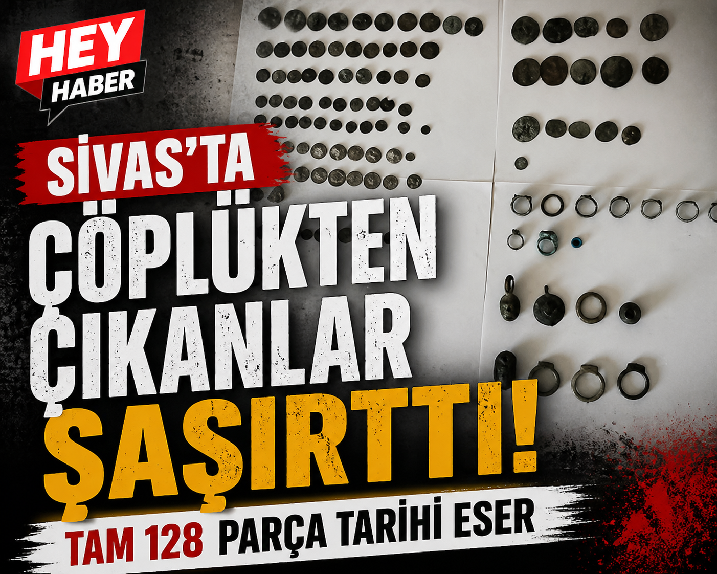 Sivas’ta Çöplükten Çıkanlar Şaşırttı : Tam 128 Parça Tarihi Eser