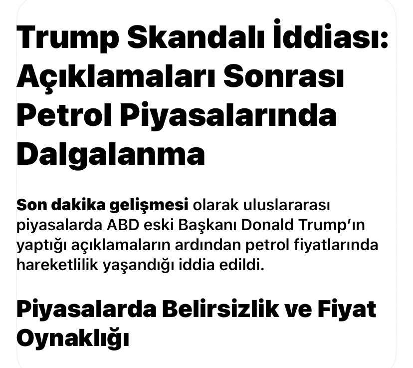 Trump Skandal Şok Haber: Petrol Dolandırıcılığı İle Milyonluk Vurgun!