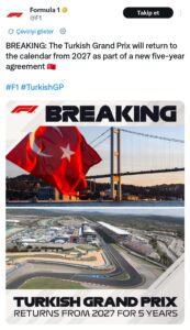 Formula 1 ve Türkiye Arasında Dev Anlaşma: İstanbul Park 2027 Takvimine Giriyor