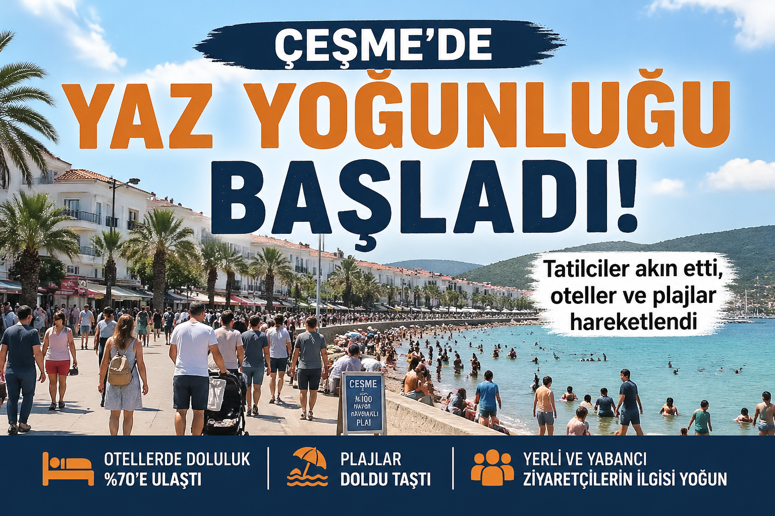 Çeşme’de Yaz Yoğunluğu Başladı: Mayıs’a Sayılı Günler Kala Turist Akını Başladı!