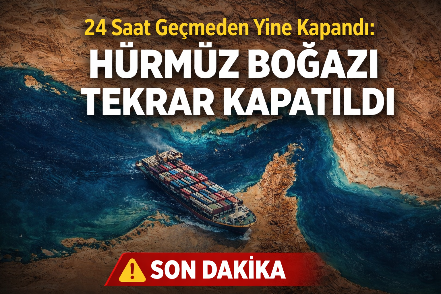 Dün Açıldı, Bugün Kapandı: Hürmüz Boğazı’nda Kriz Derinleşiyor…