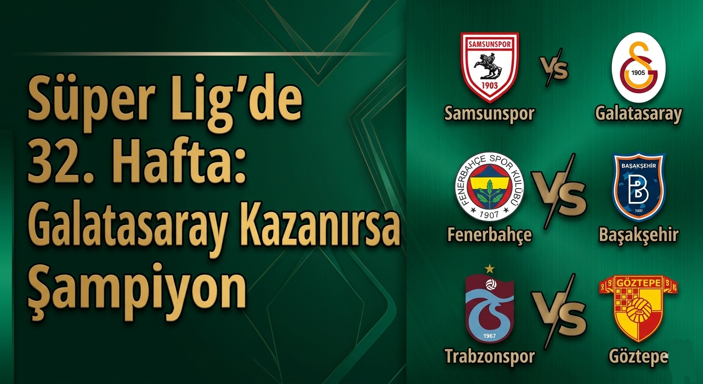 Süper Lig’de 32. Hafta: Galatasaray Kazanırsa Şampiyon Olacak
