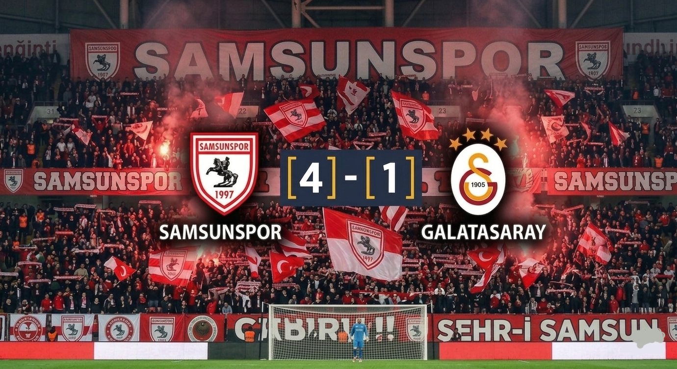Galatasaray Deplasmanda Dağıldı! Samsunspor 4-1 Galatasaray
