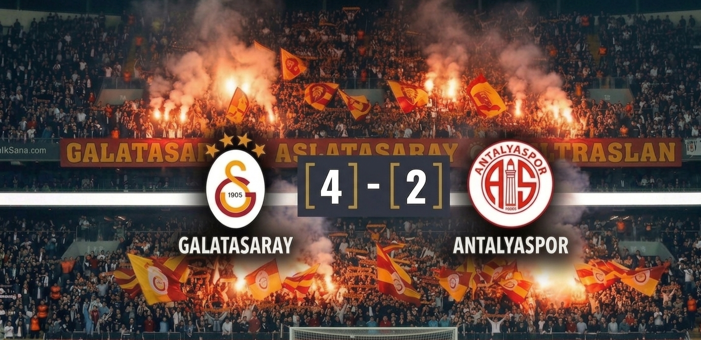 Galatasaray Şampiyon! Aslan Evinde Antalyaspor’u Devirdi, Kupaya Uzandı