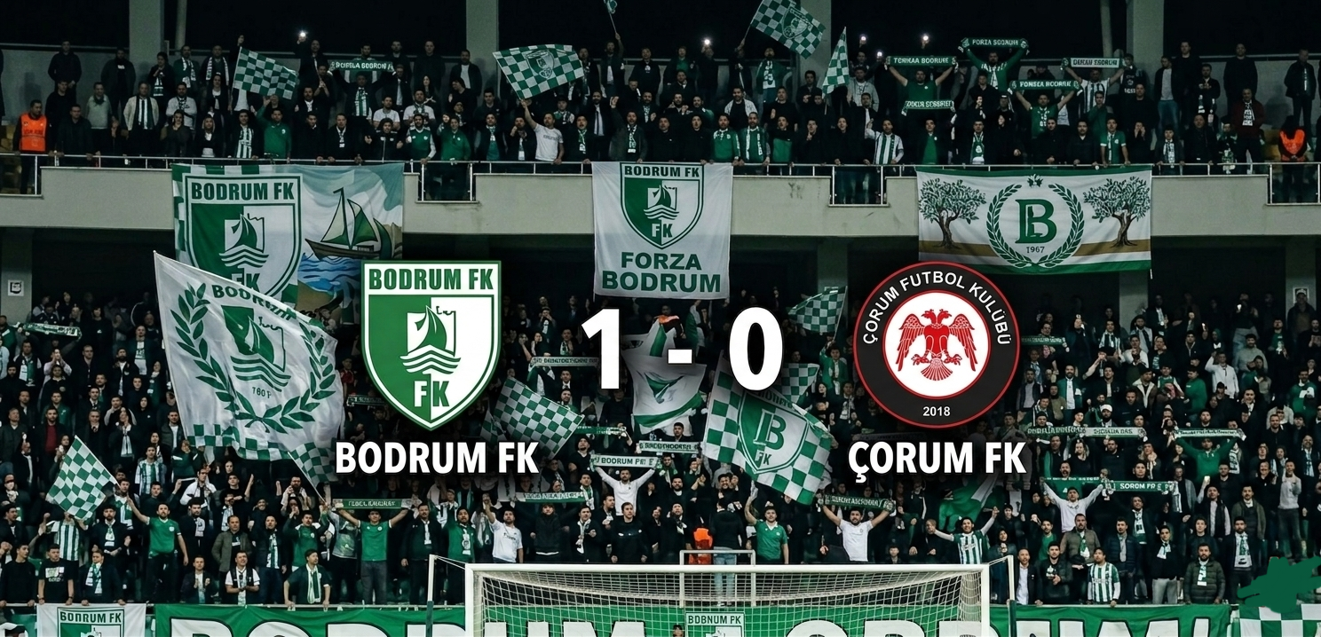 Bodrum FK Avantajı Kaptı! Çorum FK Karşısında Kritik Galibiyet