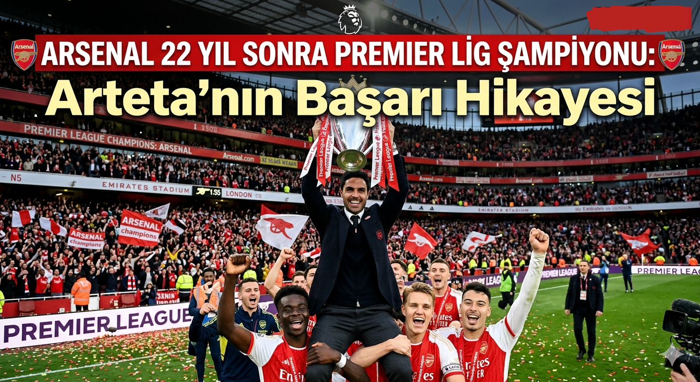 Arsenal 22 Yıl Sonra Premier Lig Şampiyonu: Arteta’nın Başarı Hikayesi
