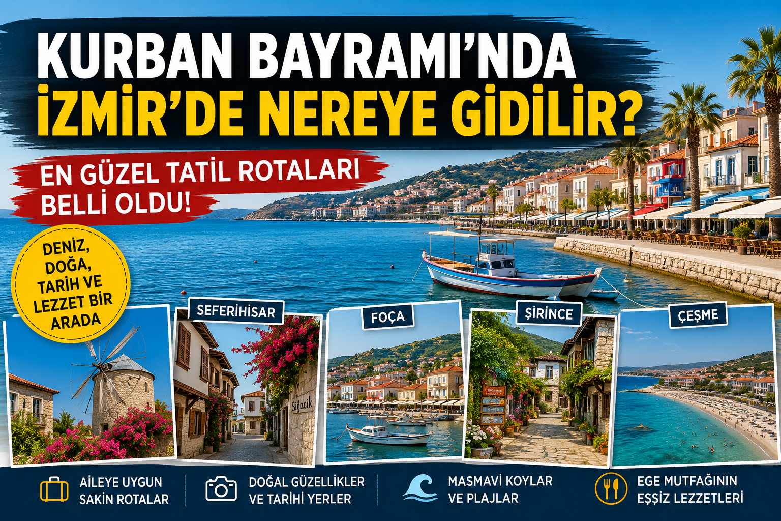 Tatilcilerin Akın Edeceği Rotalar Belli Oldu: Kurban Bayramında İzmir’de Gidilecek En Güzel Yerler