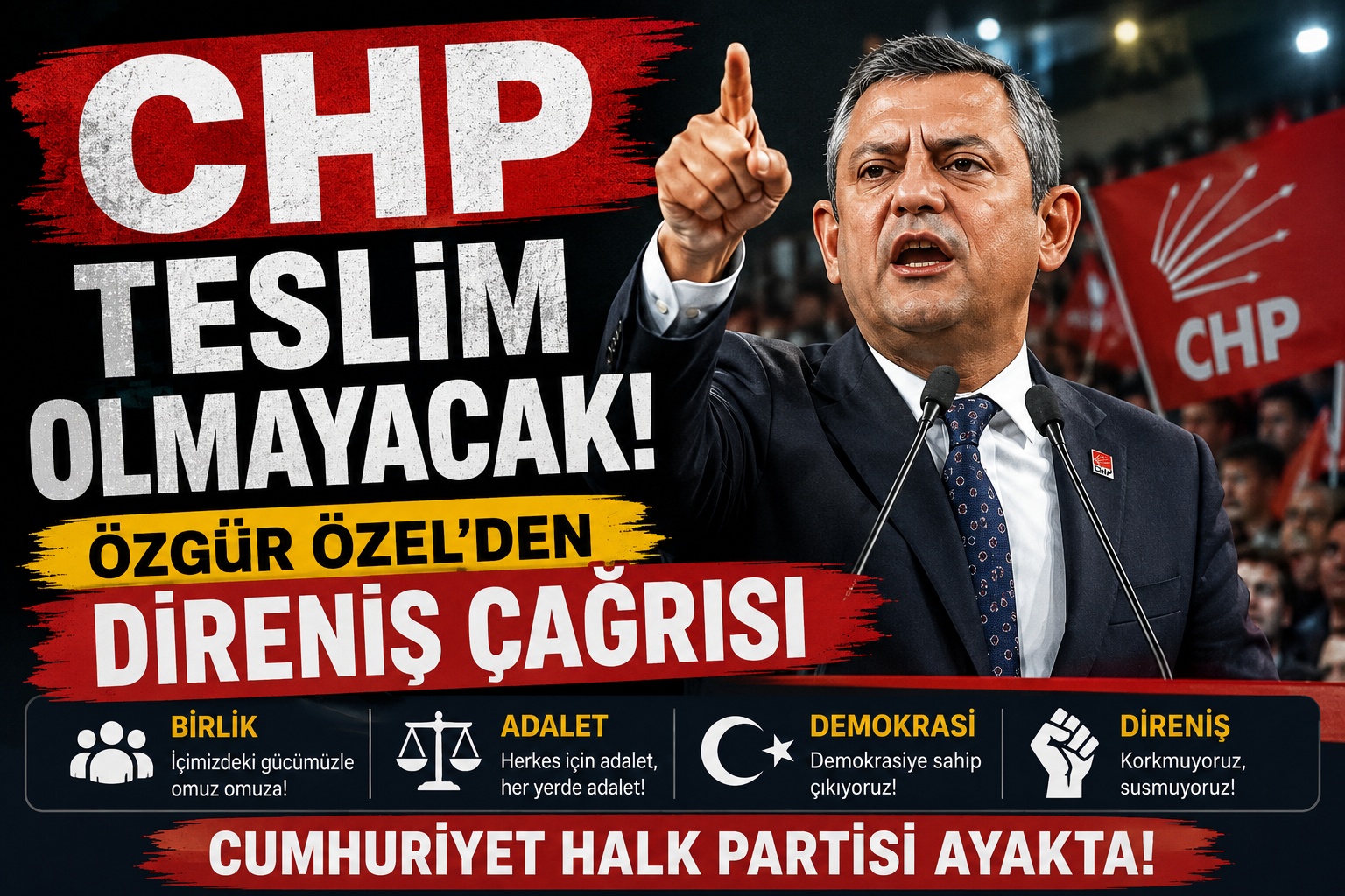 CHP EYLEM KARARI: DİRENECEĞİZ! Emanete Sahip Çıkacağız!