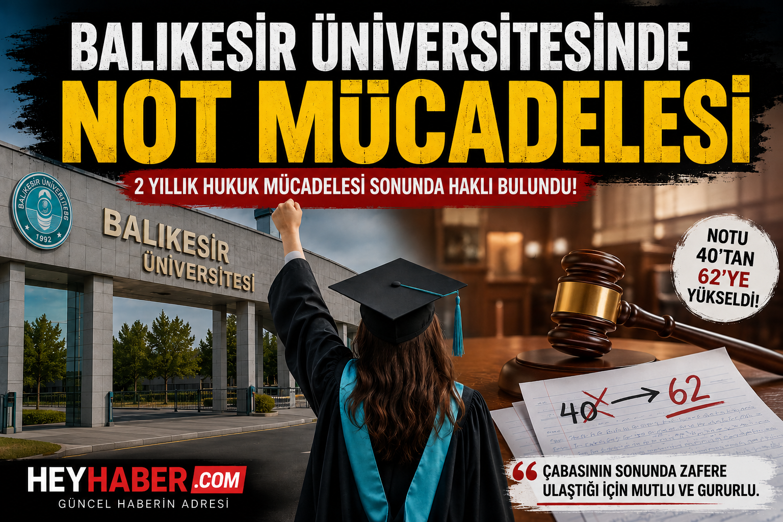 MAHKEME KARARIYLA ALINAN DİPLOMA: BALIKESİR ÜNİVERSİTESİNDE NOT MÜCADELESİ