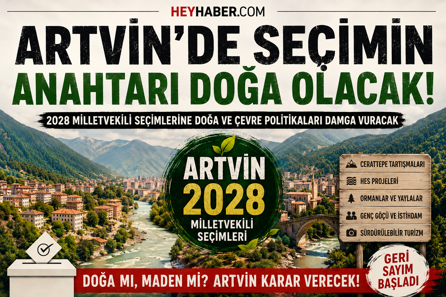 ARTVİN 2028 MİLLETVEKİLİ SEÇİMLERİ: ARTVİN’DE SEÇİMİN ANAHTARI DOĞA OLACAK!