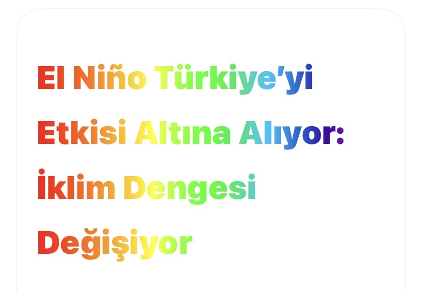 Süper El Niño Türkiye Haritası Şaşırttı!
