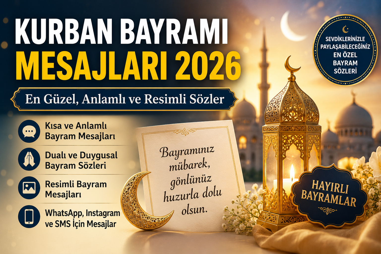 Kurban Bayramı Mesajları 2026: Instagram ve WhatsApp İçin En Güzel Sözler