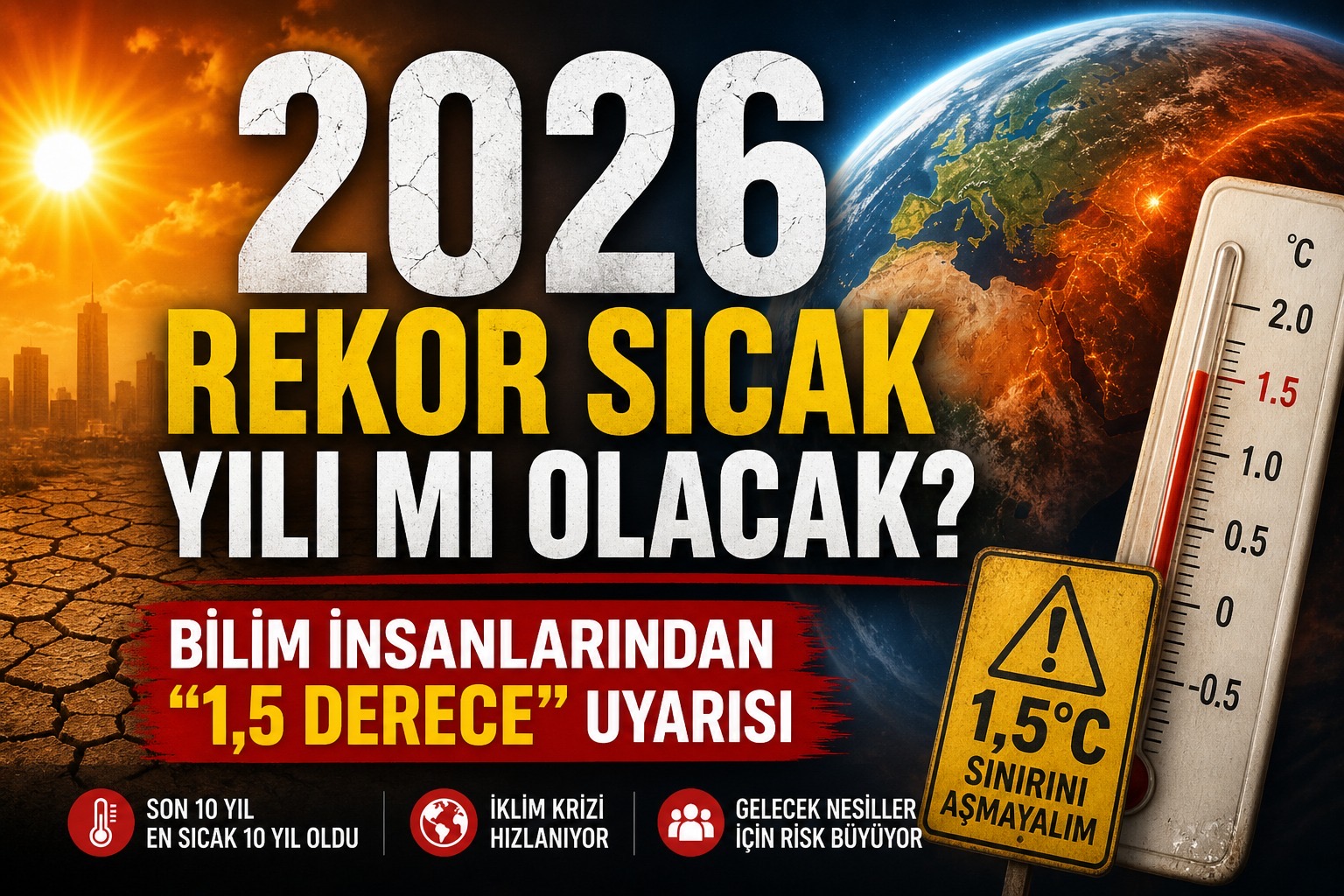 2026 Yılı Çok Sıcak Olacak Mı? Bilim İnsanlarından “1,5 Derece” Uyarısı