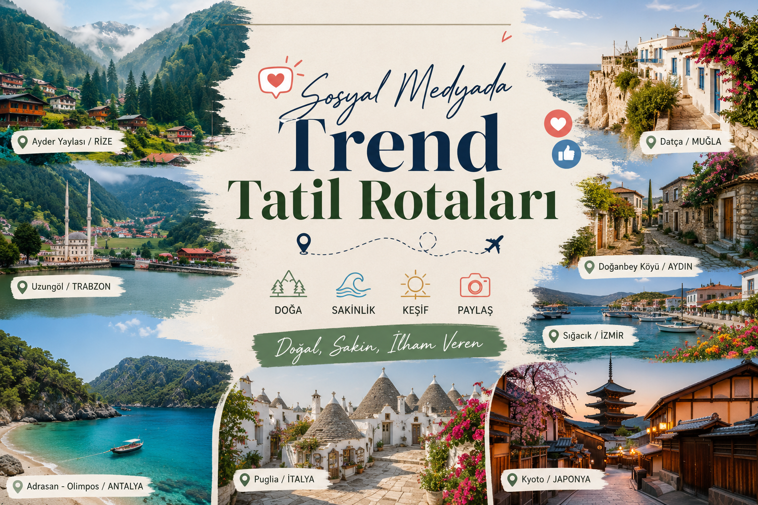 Sosyal Medyada Trend Tatil Rotaları