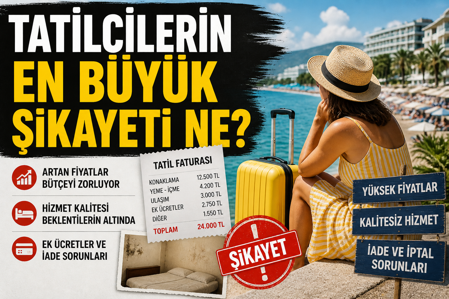 Tatilcilerin En Büyük Şikayeti: Artan Fiyatlar ve Hizmet Kalitesi Uyuşmazlığı