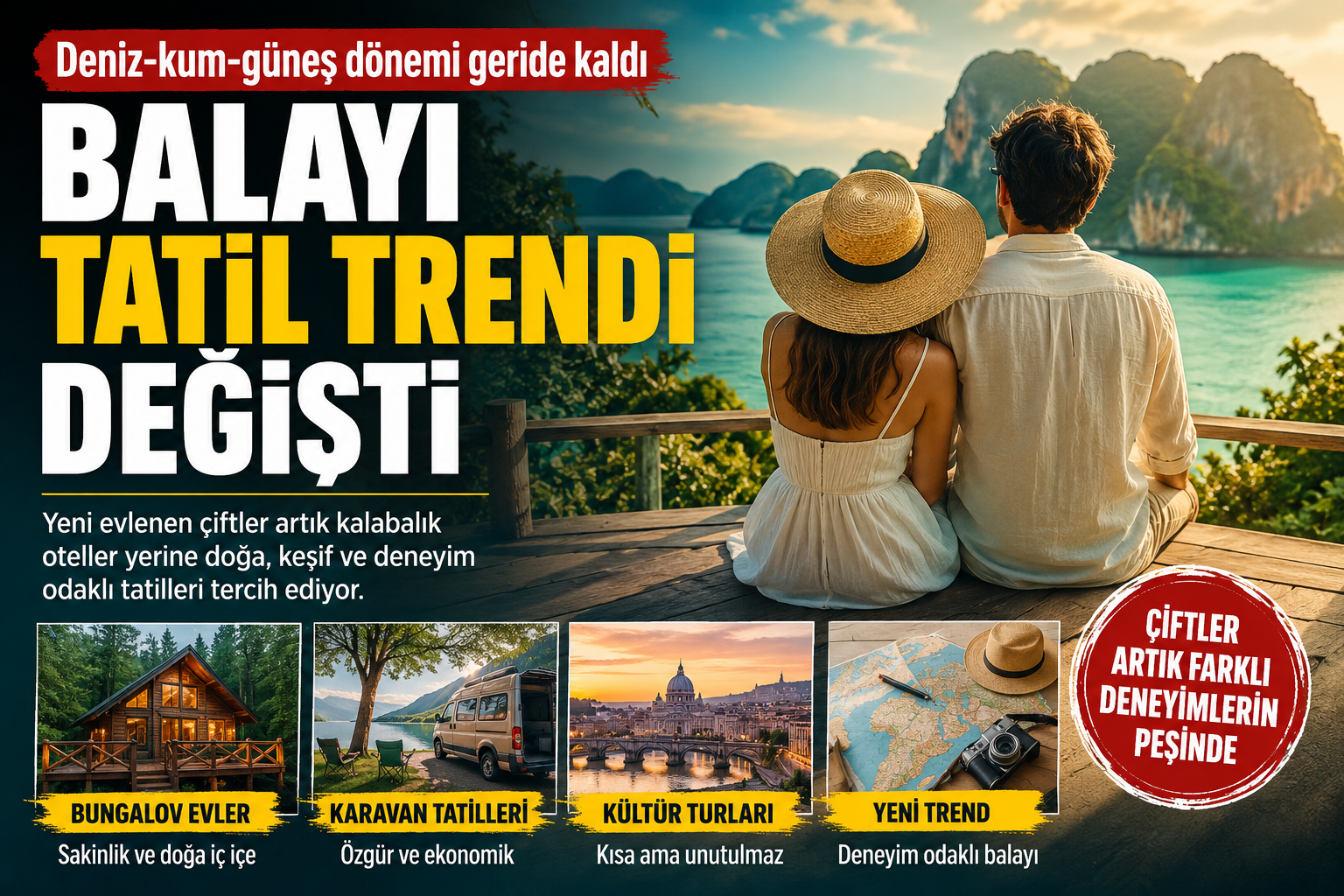 Balayı Tatilinde Yeni Dönem: Çiftlerin Tercihi Değişti