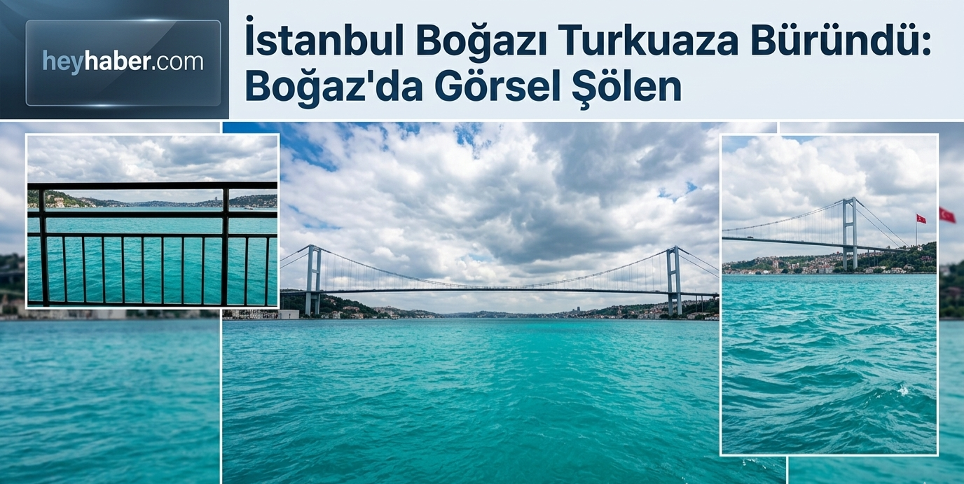 İstanbul Boğazı Turkuaza Büründü: Boğazı’da Görsel Şölen