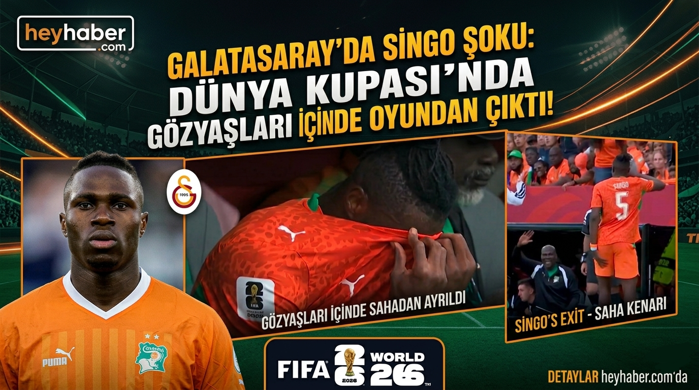 Galatasaray’da Singo Şoku: Dünya Kupası’nda Gözyaşları İçinde Oyundan Çıktı!