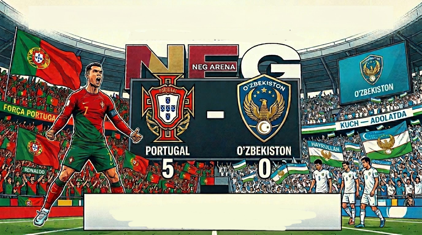Ronaldo Sahneye Çıktı! Portekiz, Özbekistan’ı Farklı Geçti