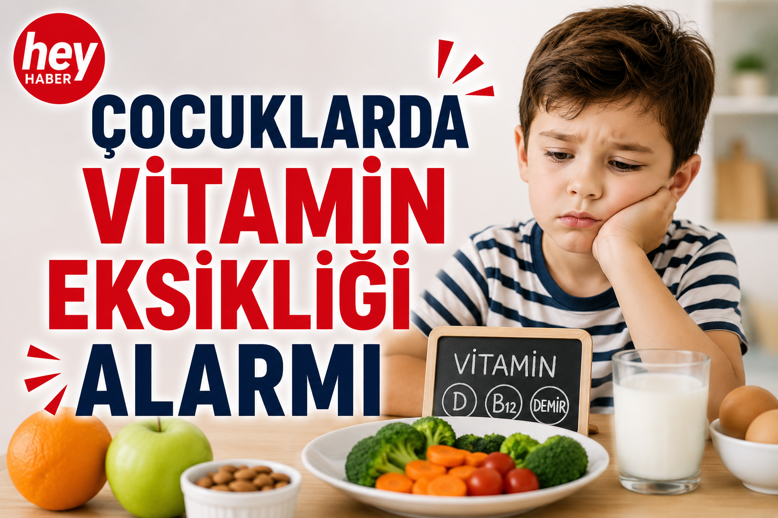 ÇOCUKLARDA VİTAMİN EKSİKLİĞİ ALARMI