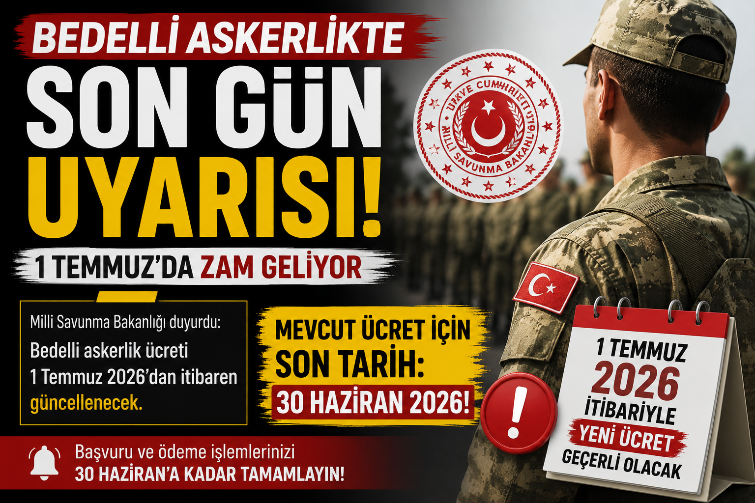 Bedelli Askerlik Yapacaklar Dikkat! Ücretler Değişiyor