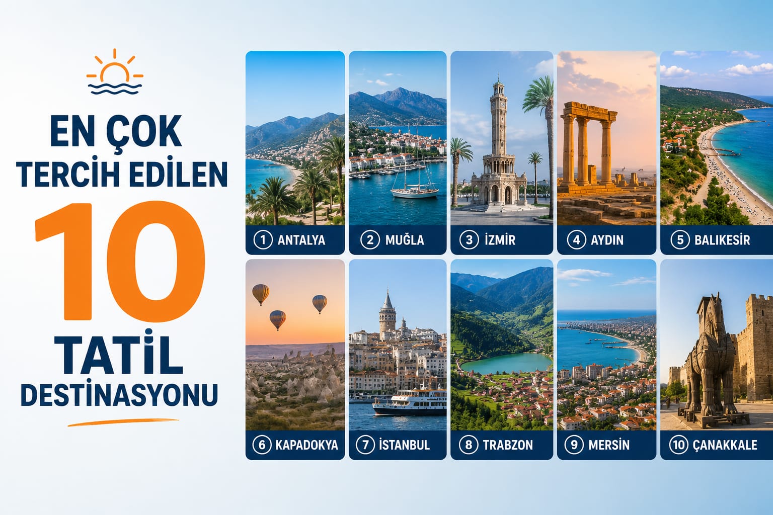 En Çok Tercih Edilen 10 Tatil Destinasyonu