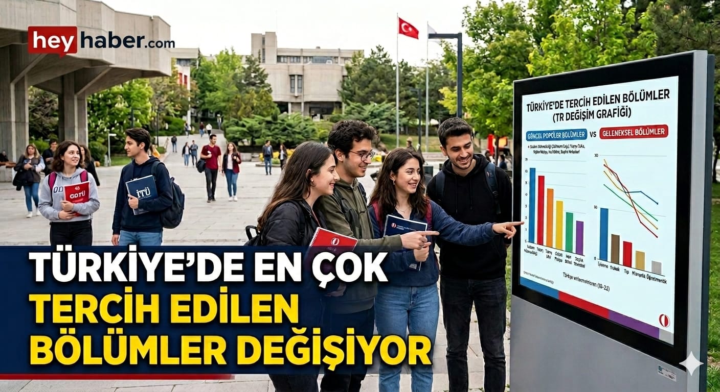 TÜRKİYE’DE EN ÇOK TERCİH EDİLEN BÖLÜMLER DEĞİŞİYOR