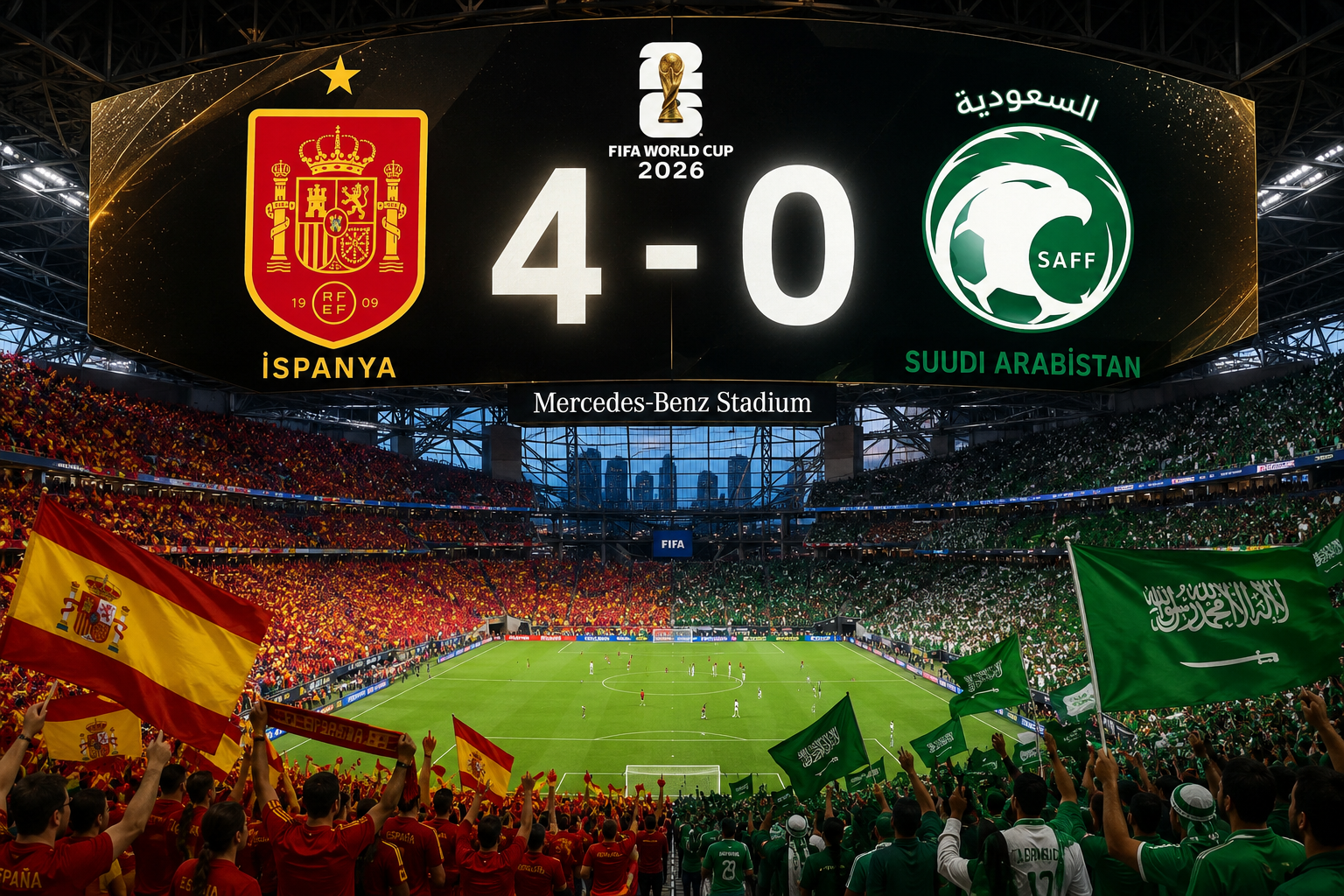 Dünya Kupası’nda İspanya Fırtınası! Suudi Arabistan’ı Gol Yağmuruna Tuttular
